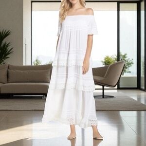 MUCHE ET MUCHETTE Esmerelda NWOT Off the Shoulder Cover-Up Maxi Dress